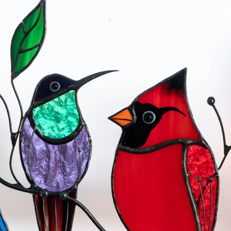 Fugler Flekket Glassvindu Henge 🐦 | Norvo