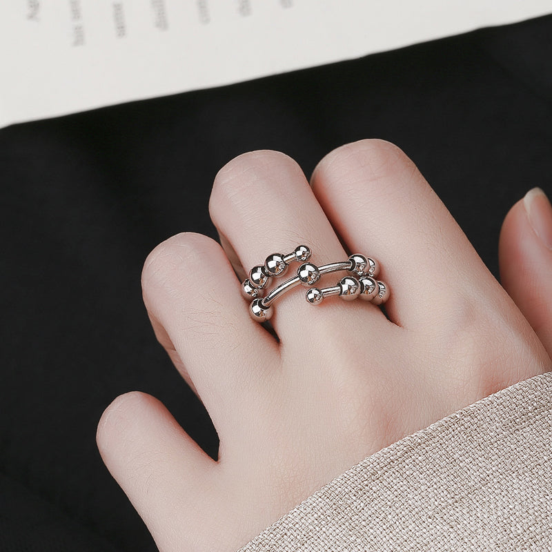 Norvo | Distribuer Dine Frykt Sirkel Perler Fidget Ring