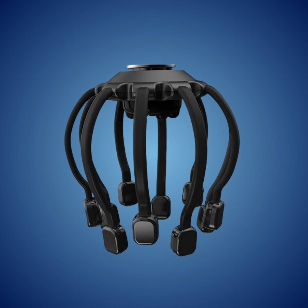 Norvo | Smart Elektrisk Blåhval Hodemassasjemaskin for Hodebunnsmassasje, Stresslindring, Forbedret Søvn & Multi-retning Vibrasjon