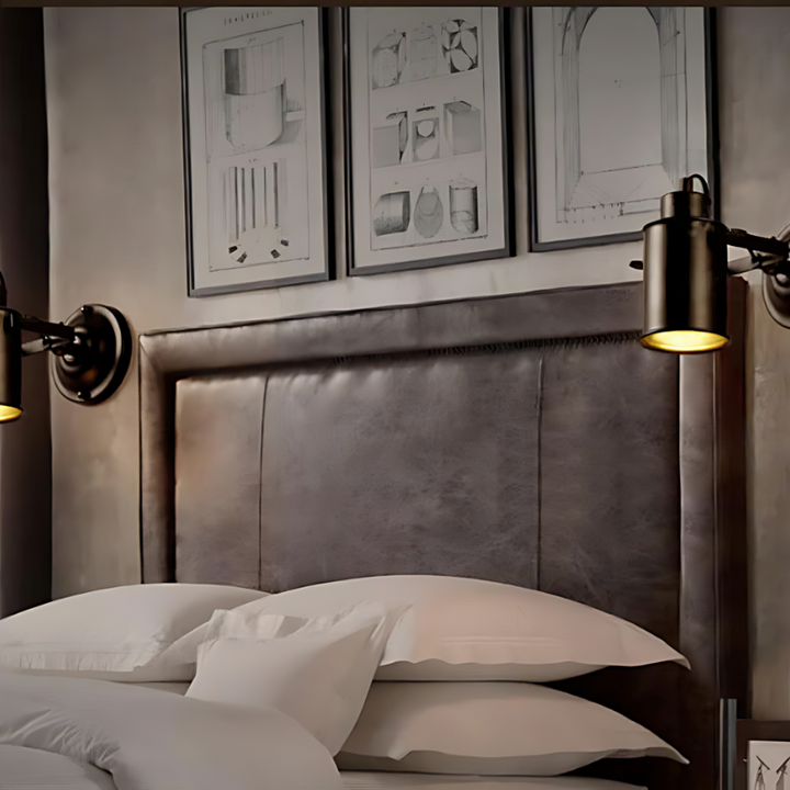 Justerbar industriell vegglampe med fleksibel ledd | Norvo