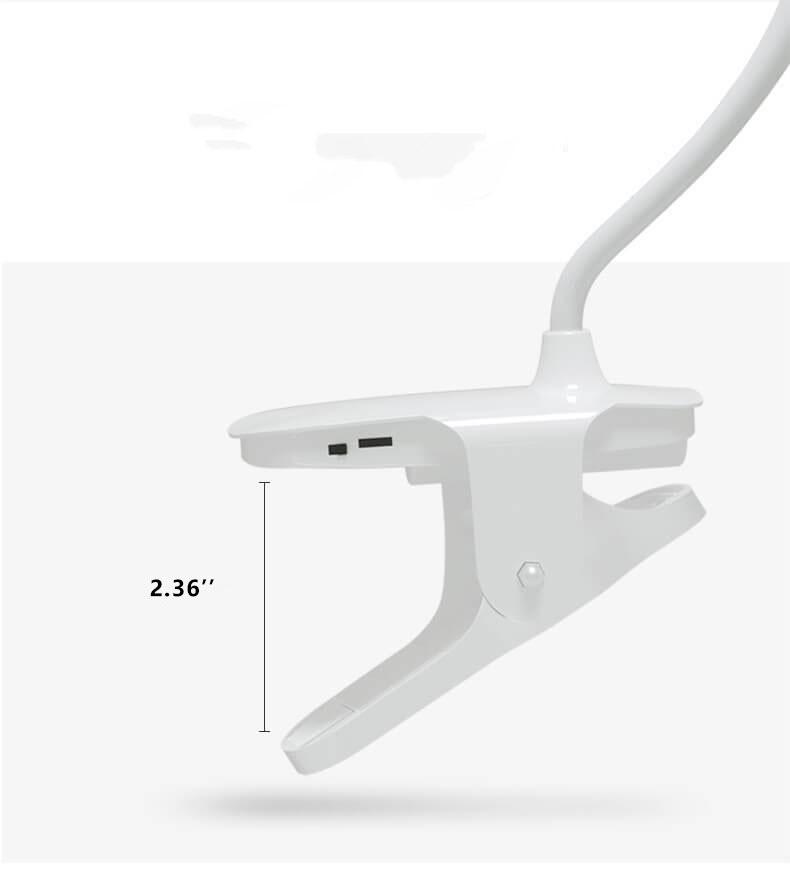 Norvo | Enkel LED Clip Skrivebordlampe Oppladbar Øyebeskyttelse Nattlys