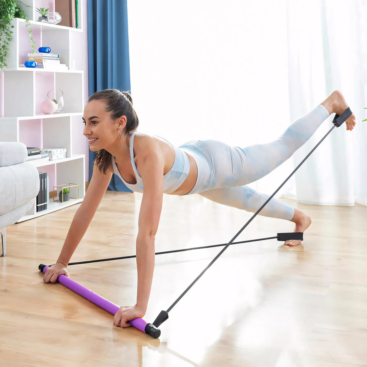 Norvo | Kroppsfasong FlexiBar – Pilates motstandsstang for hjemmetrening
