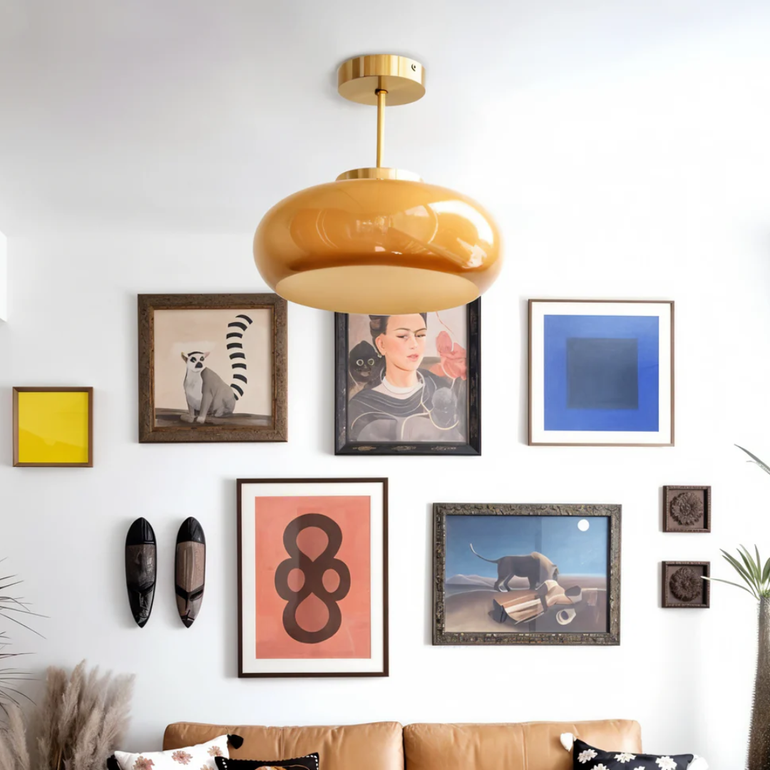 Norvo | Vintage Gul Taklampe