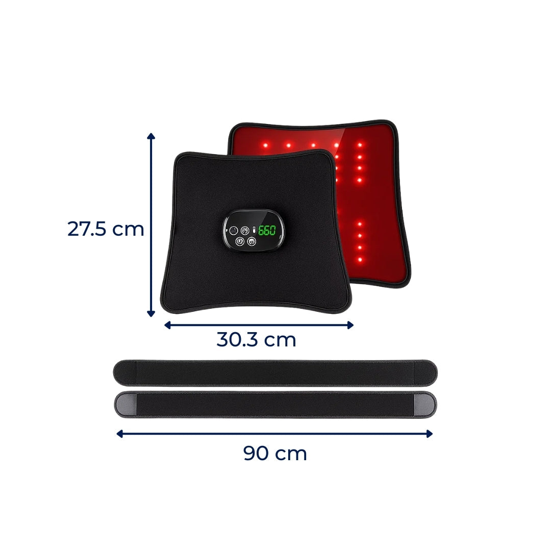 Rødlysbehandling og vibrasjon – Oppladbar oppvarmet omslag – Lindrer ryggsmerter, stivhet og muskelverk Norvo