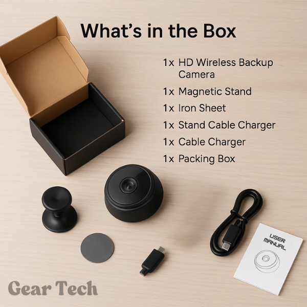 Norvo | HD Trådløs Backup Kamera for Bobiler, Lastebiler og Tilhengere - Natt Syn, Vanntett, Enkel Installasjon