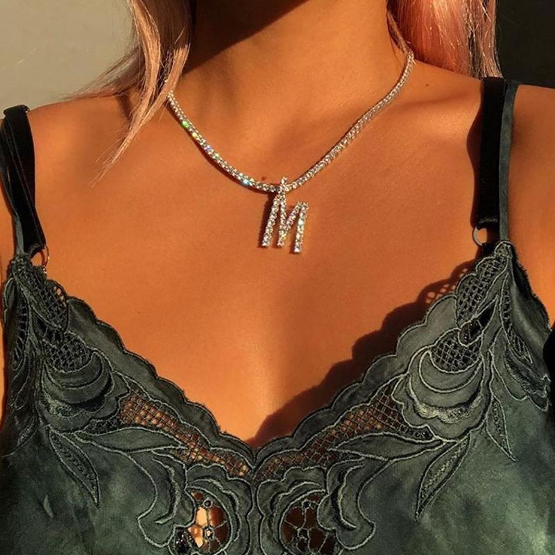 Norvo | Alfabet Rhinestone Halskjede