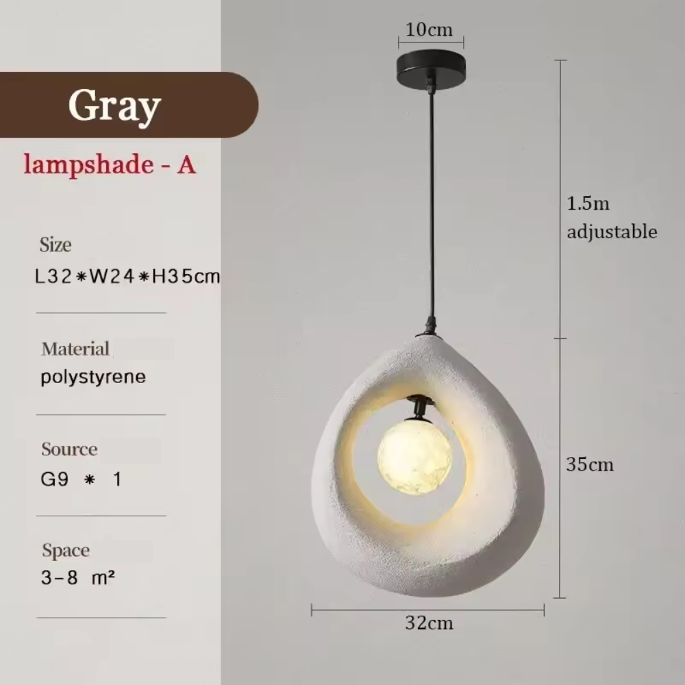 Norvo | Japansk Wabi Sabi Pendellampe med Minimalistisk Design