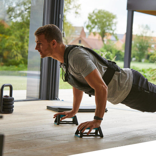 Norvo | Solid Push Up Stativer med Hel Rutsjfritt Base, Ergonomisk Design, for Menn og Kvinner, for Hjem, Gym Fitness, Kroppsbygging, Muskeltrening & Trening