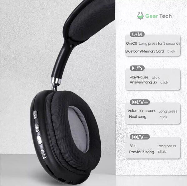 Norvo | PRO Trådløse Hodetelefoner | Krystallklar Lyd, Ultimat Komfort & Opptil 40 Timer Batterilevetid for Hjemmebruk og På Farten