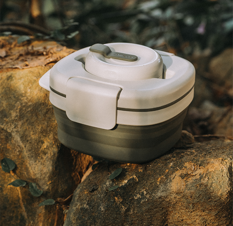 Norvo | Bærbar silikon alt-i-ett camping bestikksett