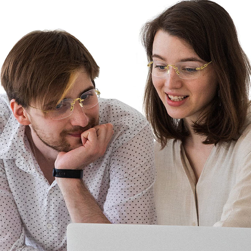 Norvo | Herre- og damebriller uten ramme med anti-blålys for presbyopi