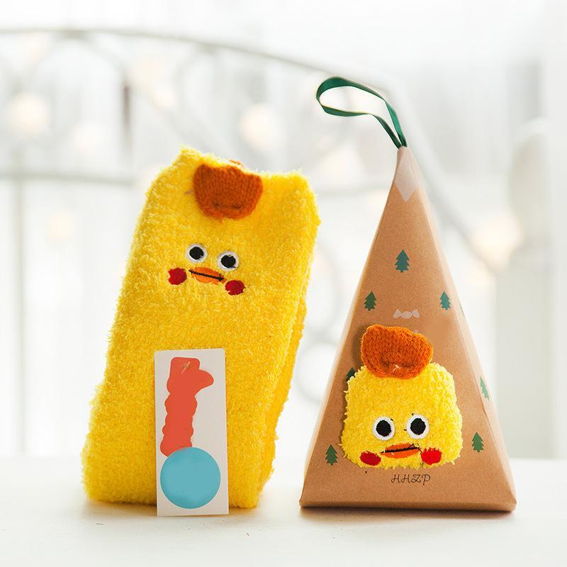 Norvo | 4 Par julestrømper i korallfleece myke varme sokker