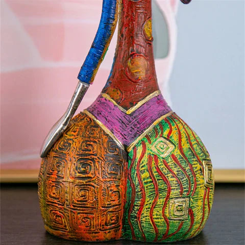 Norvo | Moderne Abstrakte Kvinne Skulpturer – Håndlagd Fargerik Harv for Hjemmeinnredning