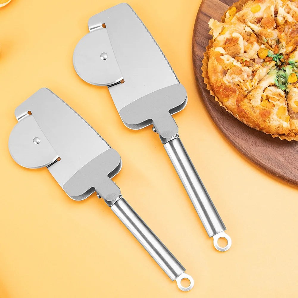 Norvo | Rustfritt Stål Pizza Cutter med Grip og Matløfter