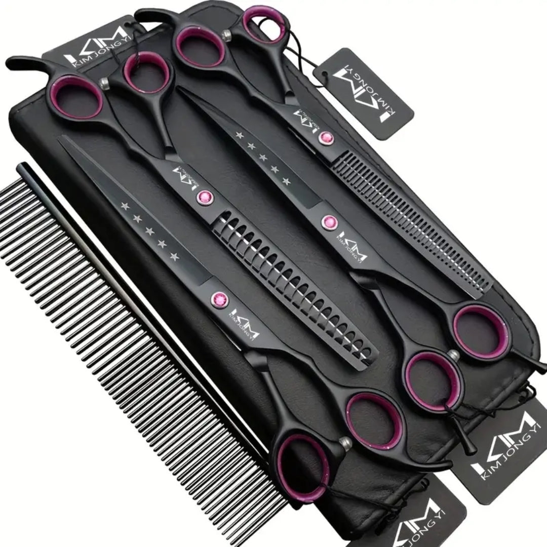 Norvo | TrimPro Pet Grooming Set – Komplett Saks Sett for Presis Pelspleie