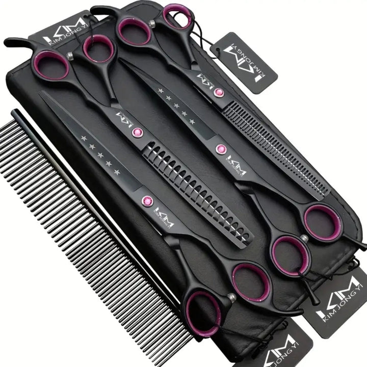Norvo | TrimPro Pet Grooming Set – Komplett Saks Sett for Presis Pelspleie