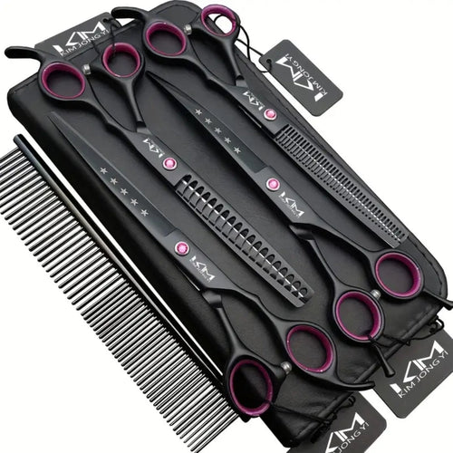 Norvo | TrimPro Pet Grooming Set – Komplett Saks Sett for Presis Pelspleie