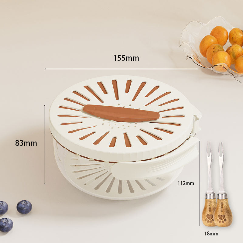 Norvo | Sammenleggbar Hurtig-Dreneringskurv med Roterende Lokk