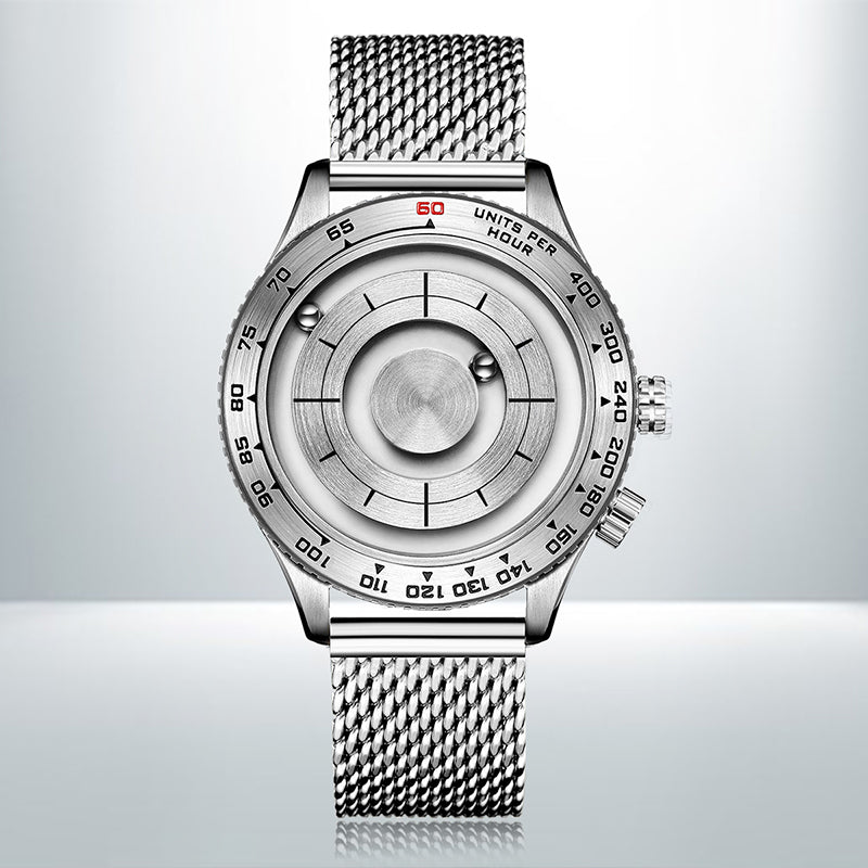 Norvo | Kul Magnetisk Levitasjon Herre Klokke, med Ingen Speil Design, Quartz Bevegelse, Stål Stropp & Vanntett