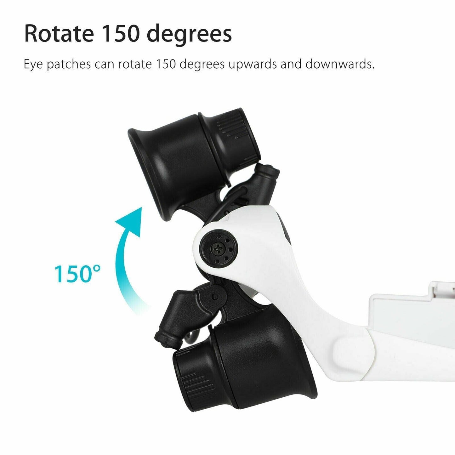 Norvo | Hodebånd Hodeforstørrer 8 Linser LED Lys Juveler Glass