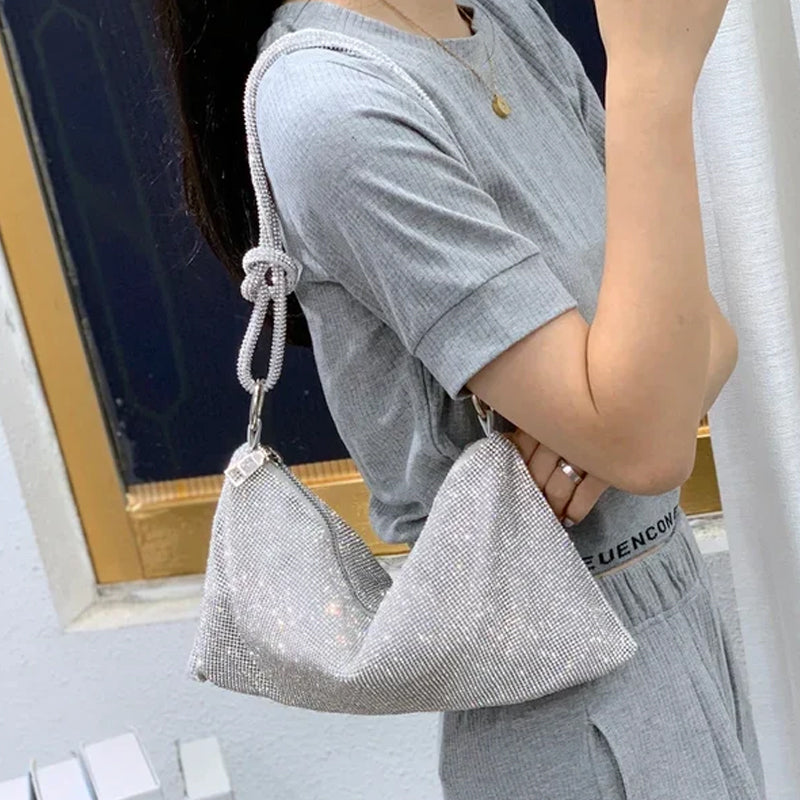 Norvo | Luksusdesign Skinnende Rhinestones Håndveske