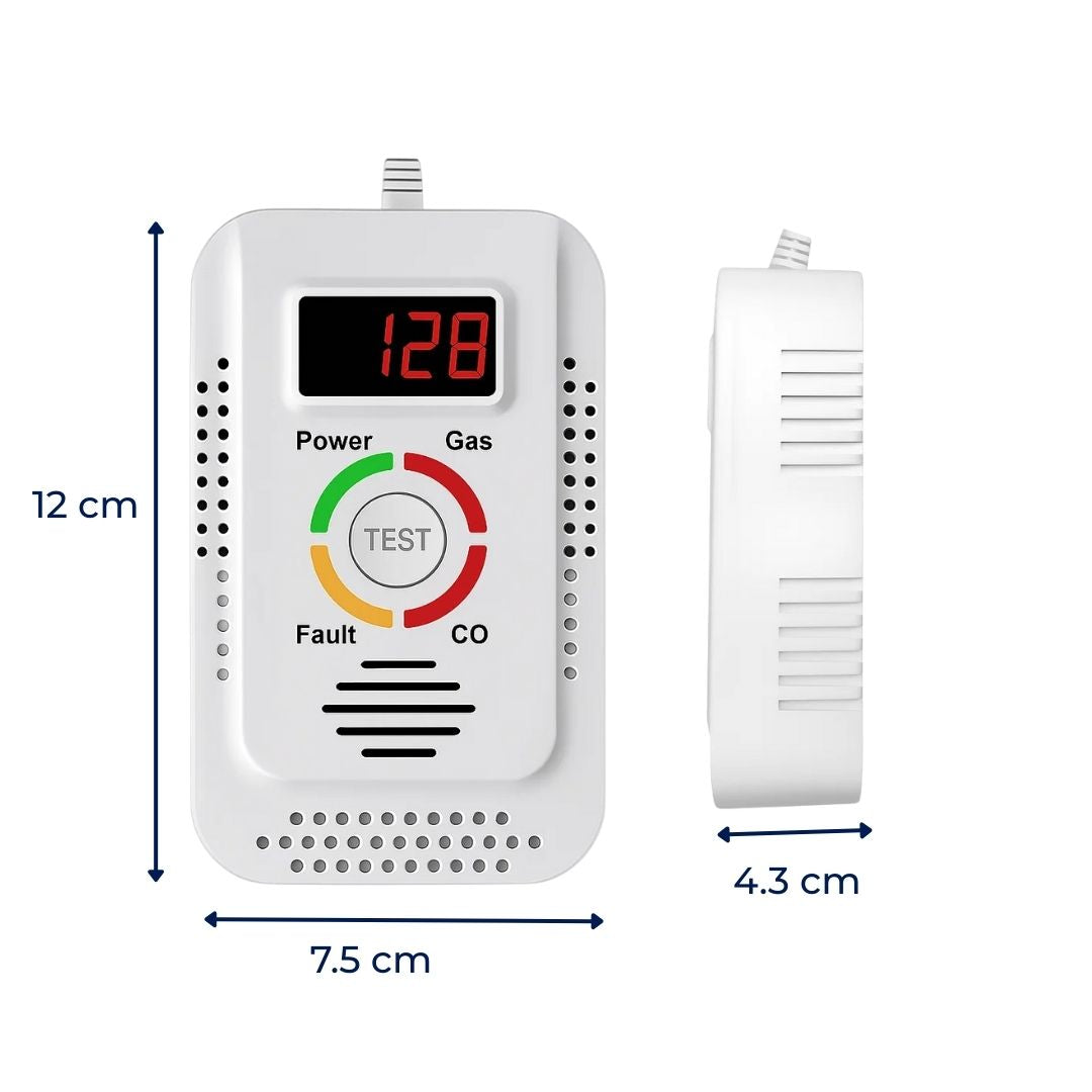 Digital Display – 85dB Høyt Alarm – Hjemmesikkerhetsenhet – Tidlig Varsel Beskyttelse for Familie Norvo