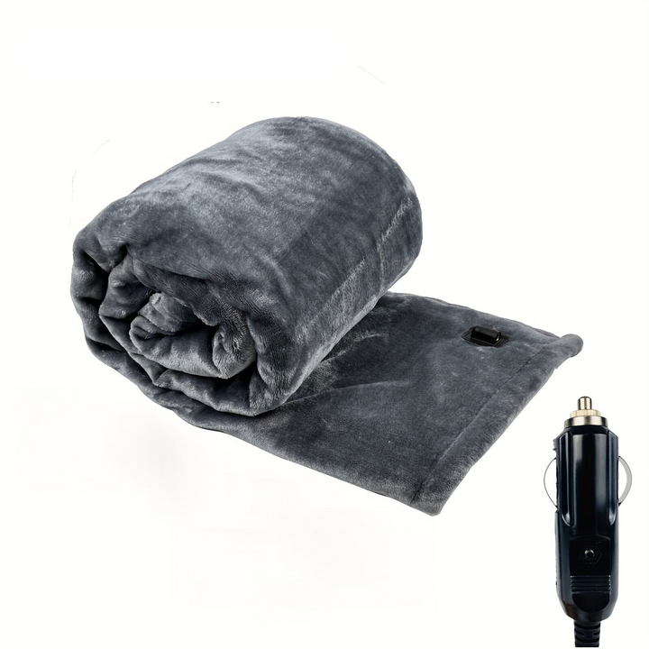 12V Oppvarmet Bilteppe - Mykt Flanellteppe med Overoppheting Beskyttelse for Bil og Camping | Norvo