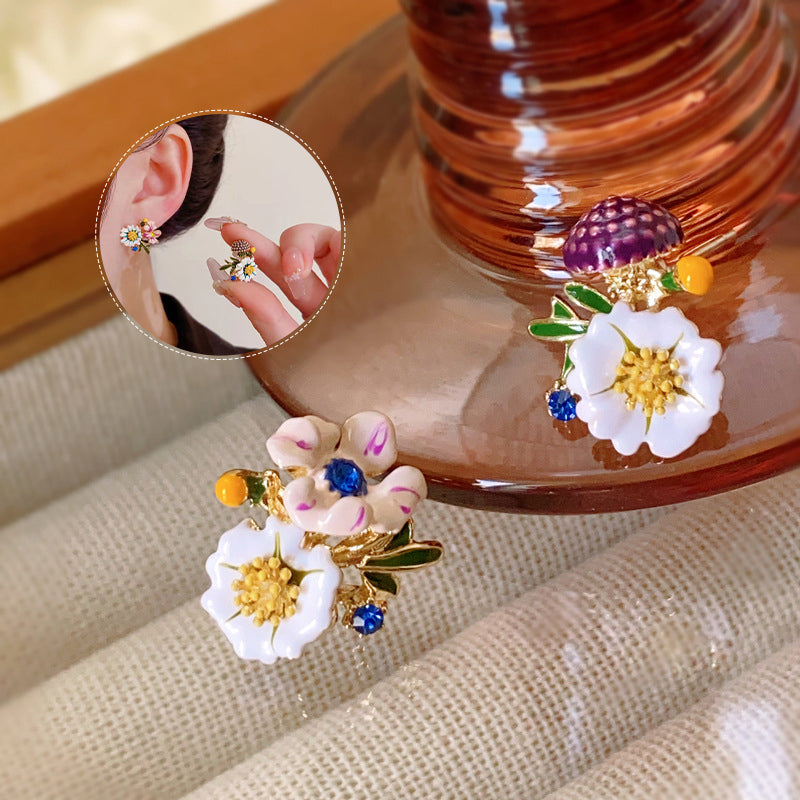 Norvo | Blomst Asymmetrisk Øredobber