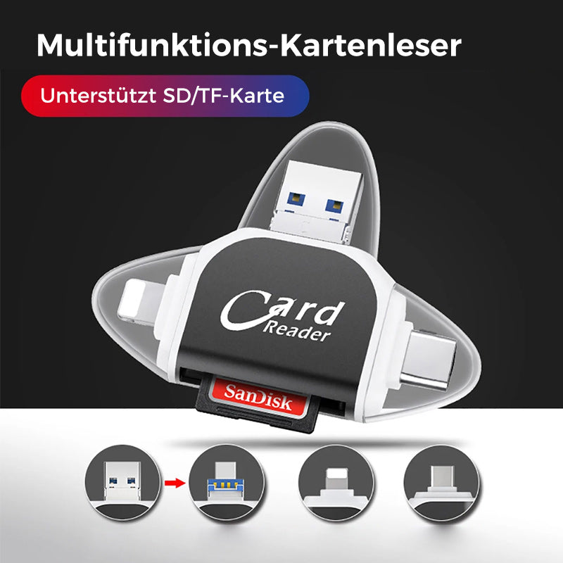 Norvo | 4-I-1-Universal-Sd-Tf-Kortleser Med Flere Tilkoblinger