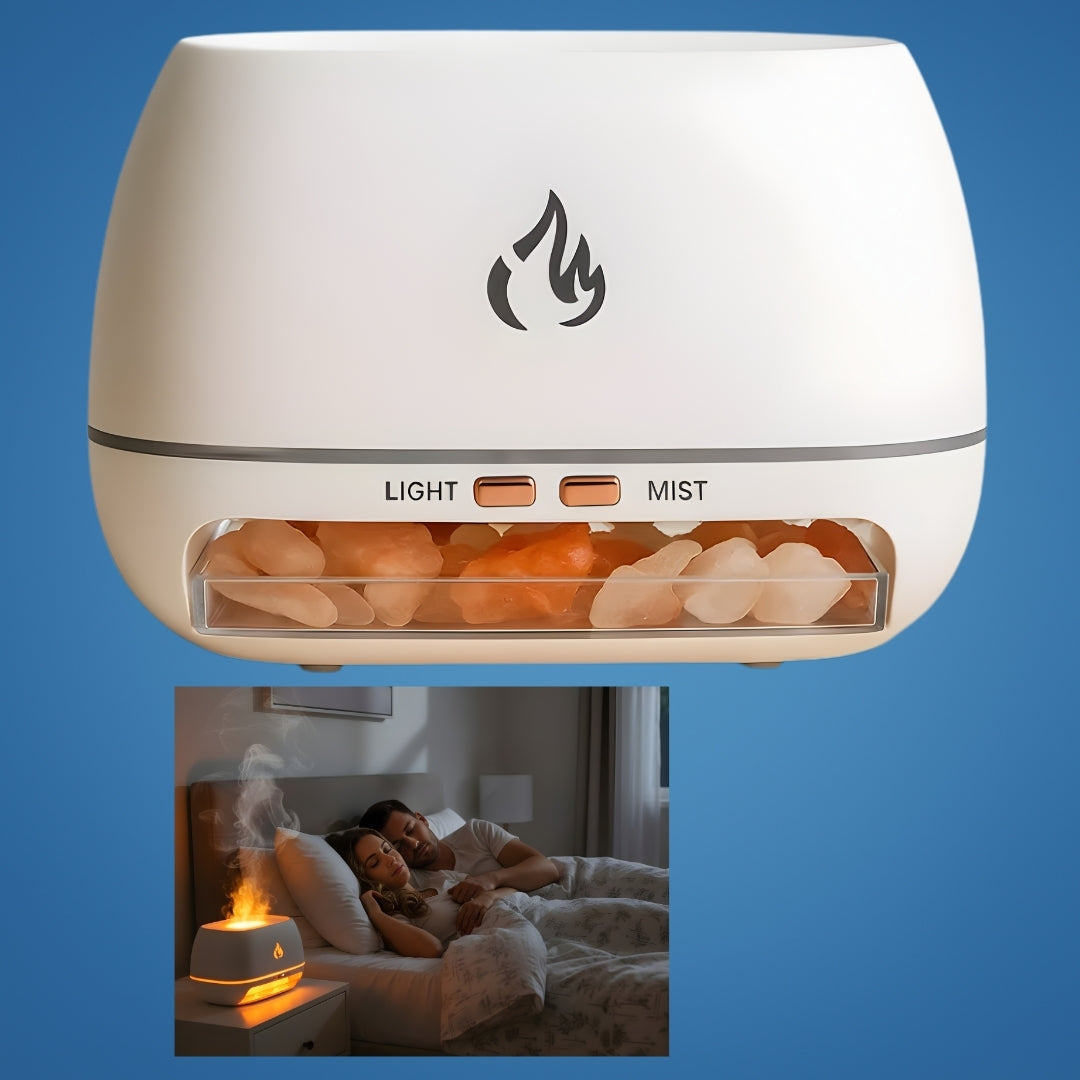 Lindrer tørr luft og hjelper med søvn – Himalaya saltkrystall, stille tåke og beroligende hjemmemiljø velværebolle