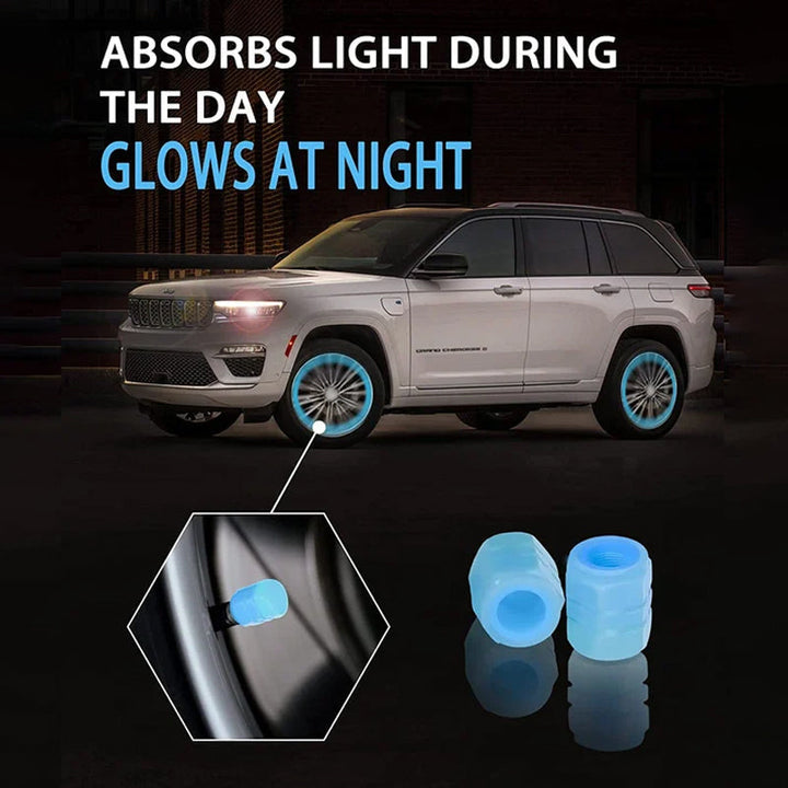 Norvo | Universelle Fluorescerende Dekk Ventilhetter (4 STK/Sett)