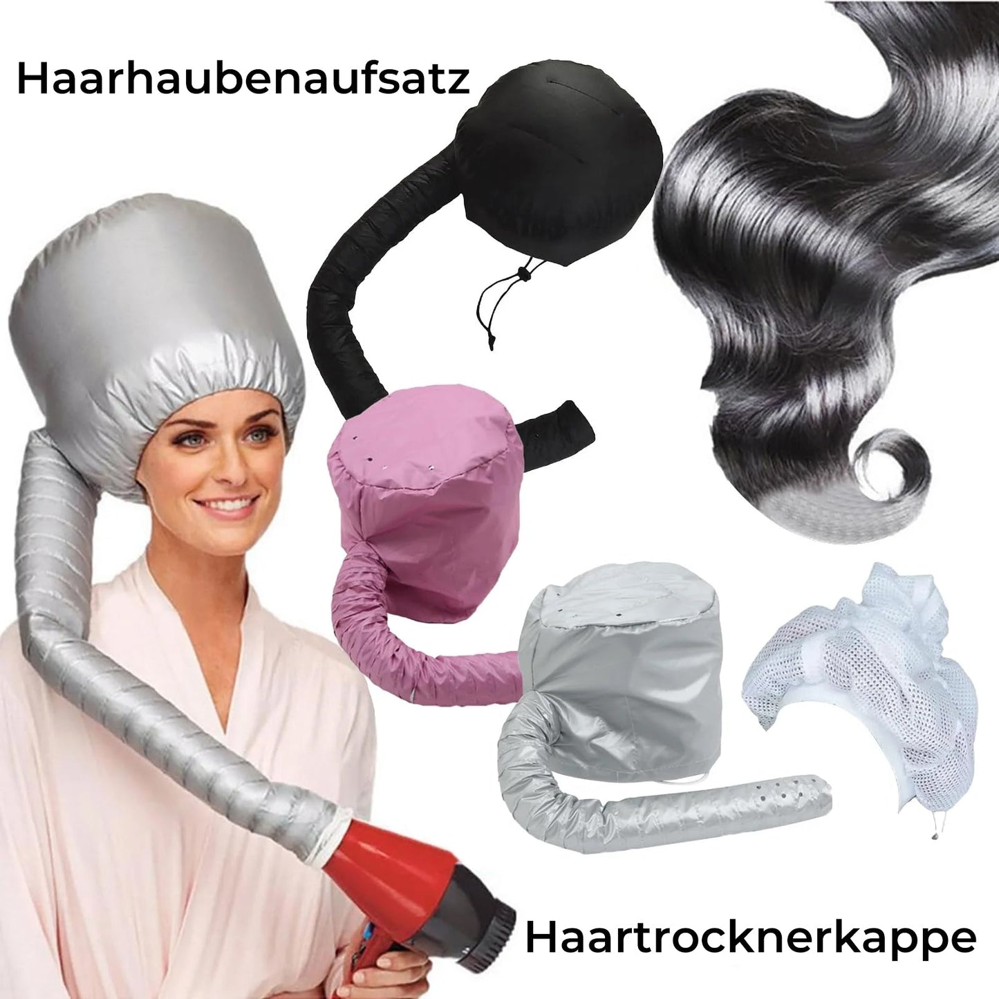 Net Plopping Caps for Tørking av Krøllete Hår