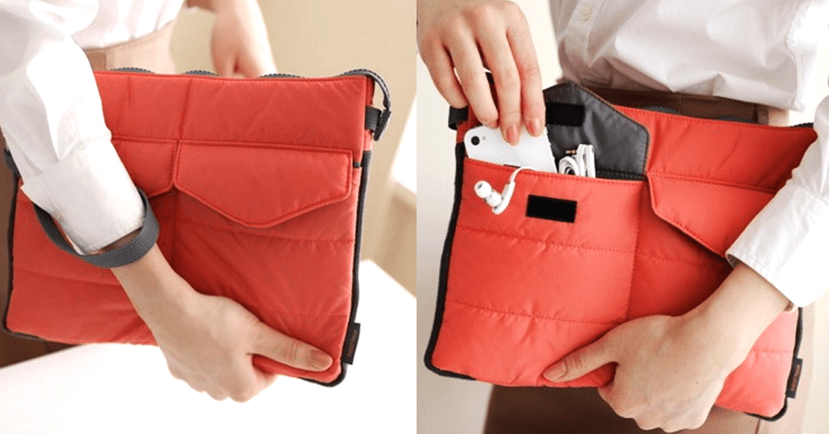 Norvo | Slim Bag-in-Bag - Laget av polyester - Bærbar & liten - Flere glidelåslommer - Passer lett i kofferten din