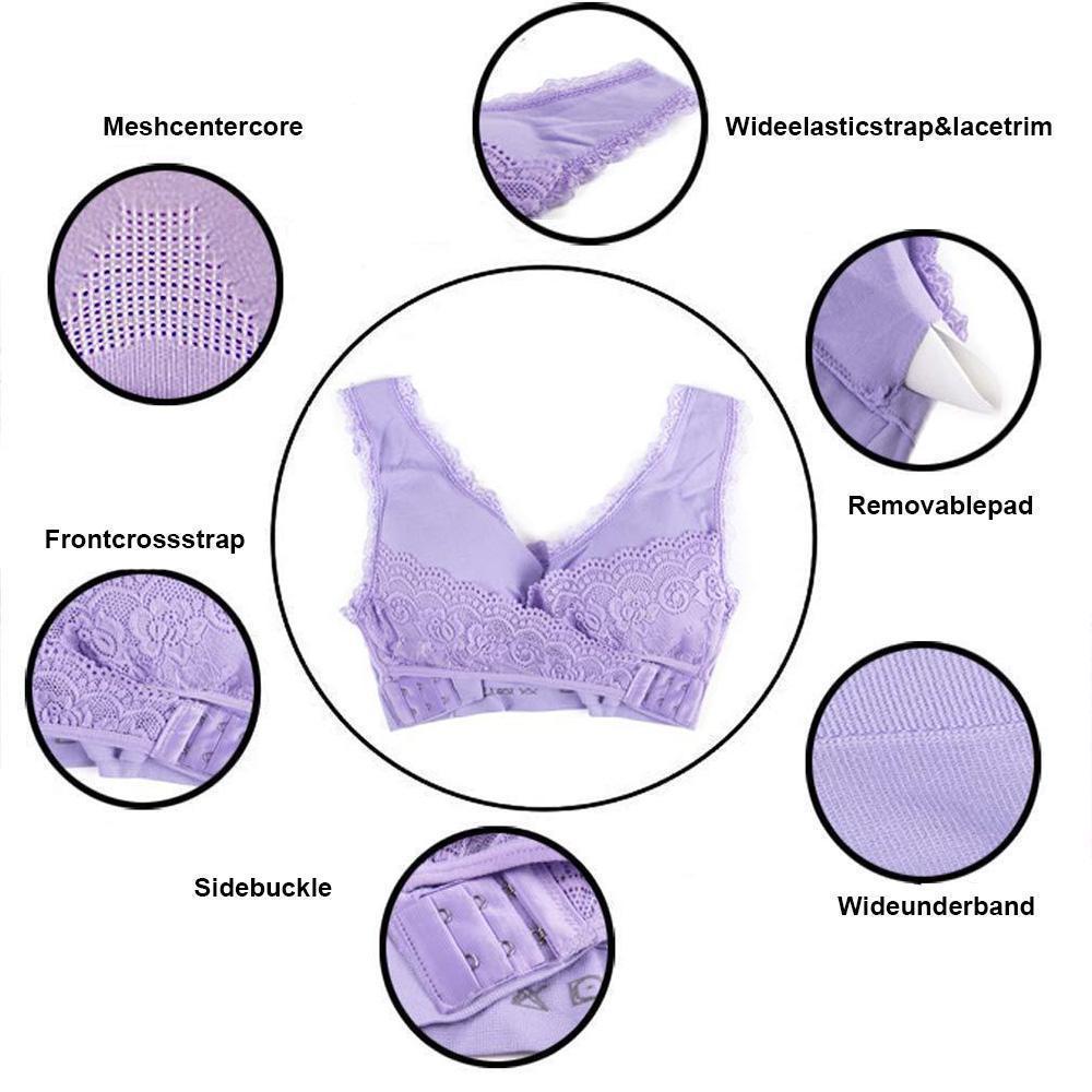 Norvo | Front Cross-Side Buckle Lace Bh