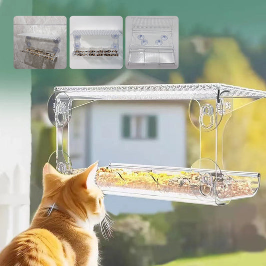 Norvo | Utendørs Clear-Window-Suction-Cup-Fuglekasse
