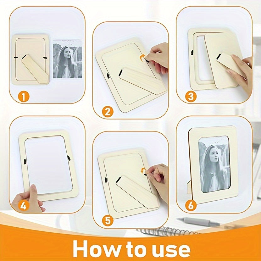 CreativeFrame – Sett med 10 DIY fotorammer Wood Norvo