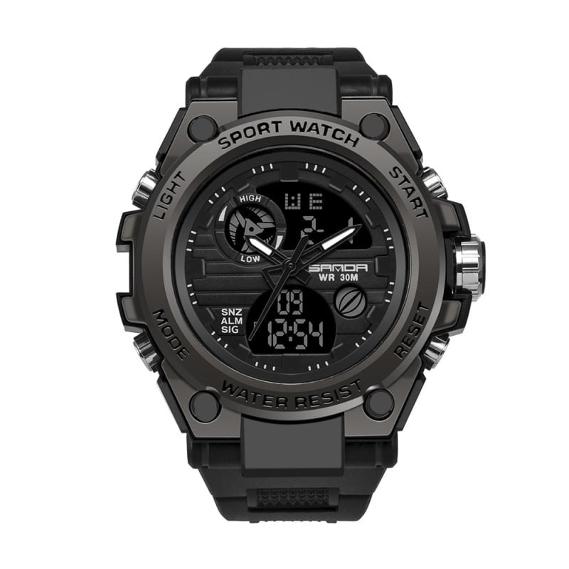 Norvo | Sporty Dual-Display Mode Multifunctional Waterproof Luminous Men's Wristwatch