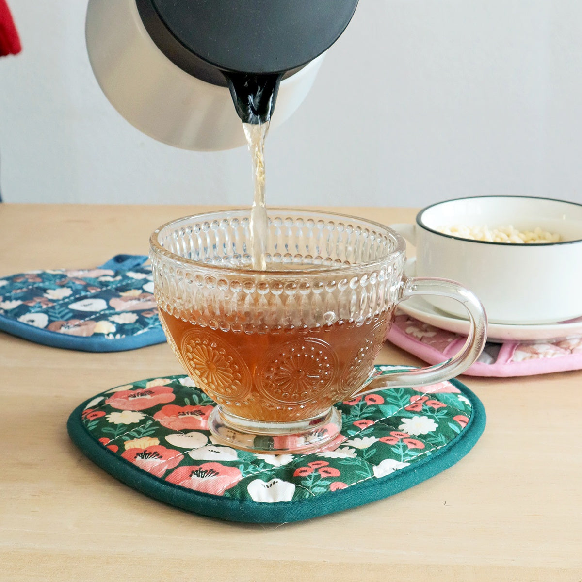 Norvo | KeukenHart Varmeresistente Gryteklutsett – Dekorative Hjerteformede Grip Pads