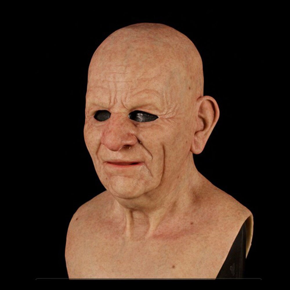 Norvo | Creepy Old Man Maske – Realistisk Latex Halloween Maske for Voksne