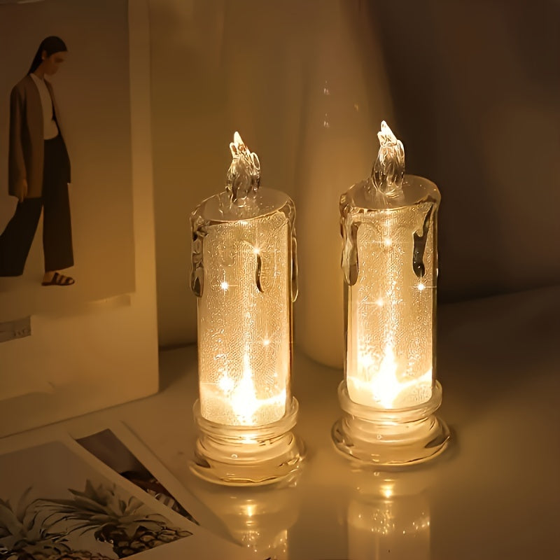 Romantisk LED Lysestake Sett – Atmosfærisk Belysning for Innendørs Norvo