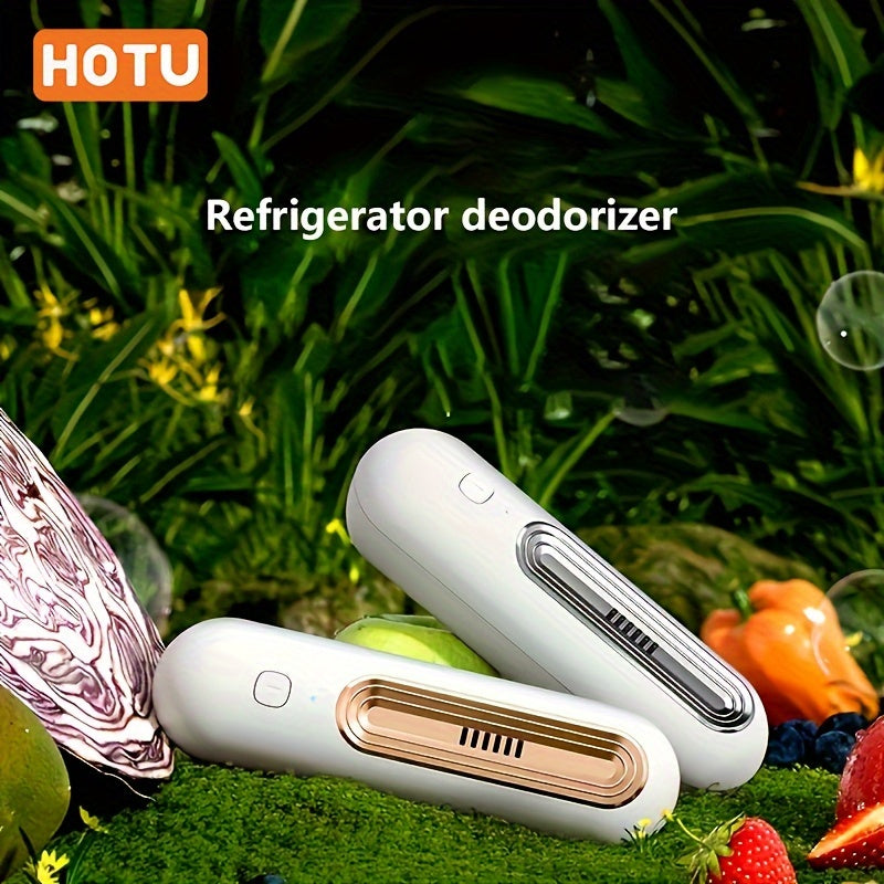 Norvo | Kraftig kjøleskapsdeodorant – Fjerner lukter, desinfiserer og renser luften – USB-lading – Bærbar, kompakt, brukervennlig luktfjerner for fryseren og fryseboksen