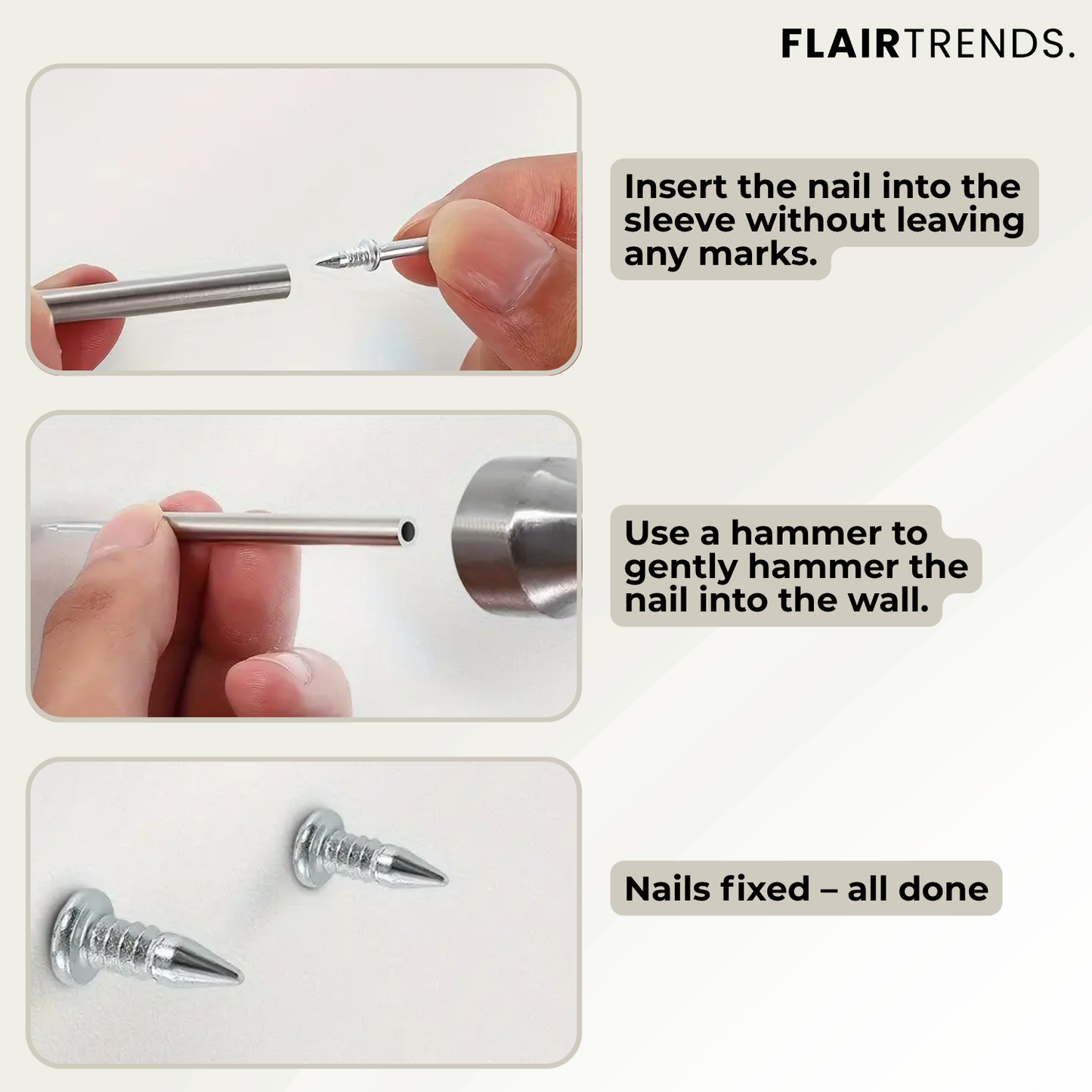 Norvo | FixProX — Sterk Kraft Festing for Feilfrie Vegger uten Boring og Stress! (100 stykk)