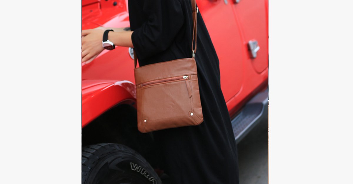 Norvo | Crossbody Messenger Bag - Laget av PU-lær - Høy kvalitet - Multifunksjonelle vesker