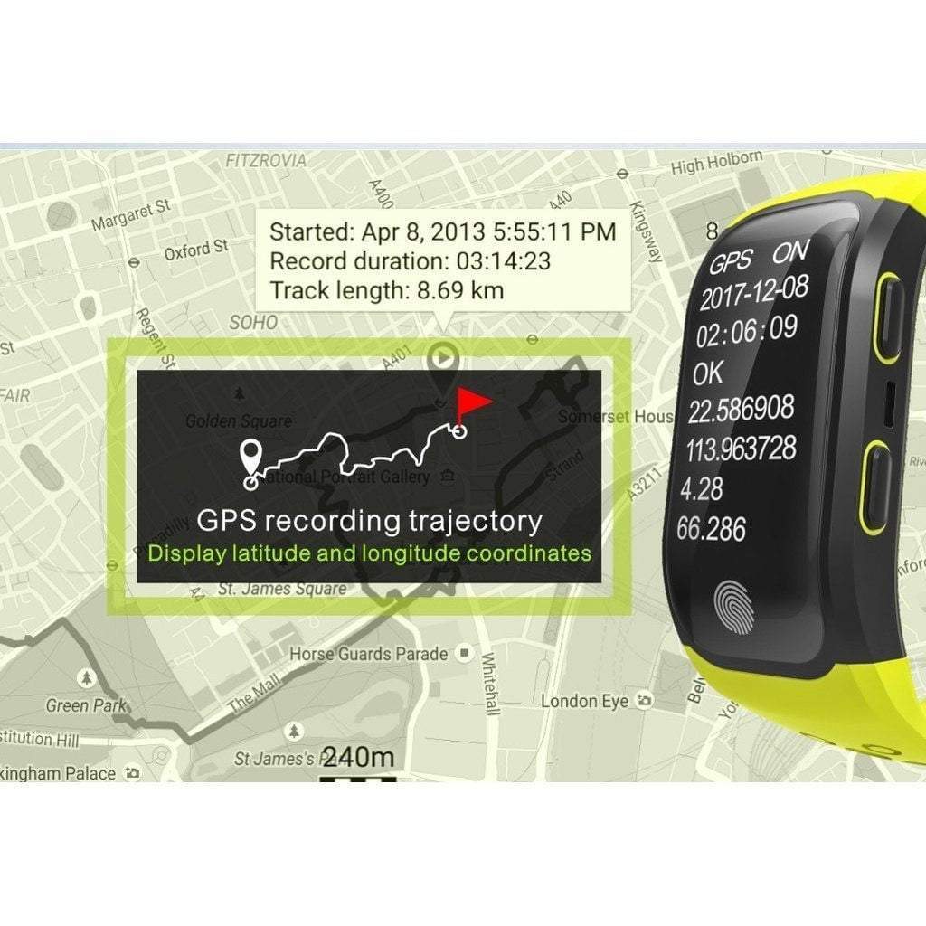 Norvo | S908 Profesjonell GPS Smart Band IP68 Vanntett Smartklokke