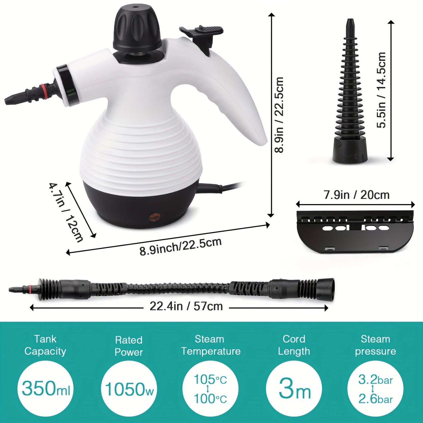 Norvo | Cleanova 1200W Håndholdt Dampvasker