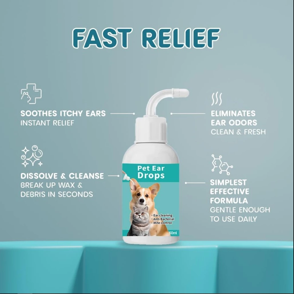 Naturlige kattøre rengjøringsdråper Norvo