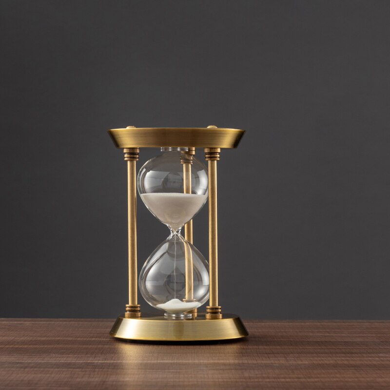 Norvo | 3/5/10 minutter retro metall håndverk timeglass pendel hjemme kontor skrivebord arrangement ornament sandtimer sandglass dekorasjon