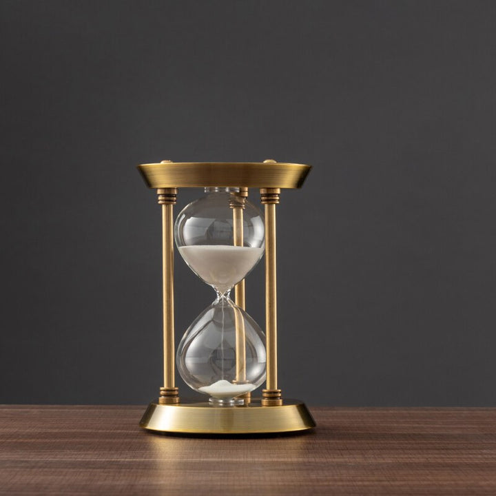 Norvo | 3/5/10 minutter retro metall håndverk timeglass pendel hjemme kontor skrivebord arrangement ornament sandtimer sandglass dekorasjon