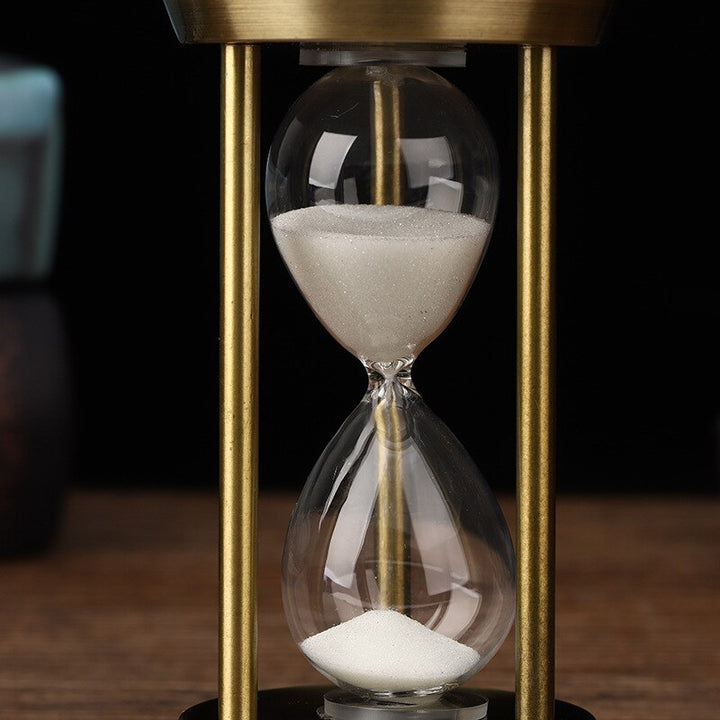 Norvo | 3/5/10 minutter retro metall håndverk timeglass pendel hjemme kontor skrivebord arrangement ornament sandtimer sandglass dekorasjon