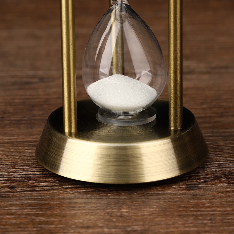 Norvo | 3/5/10 minutter retro metall håndverk timeglass pendel hjemme kontor skrivebord arrangement ornament sandtimer sandglass dekorasjon